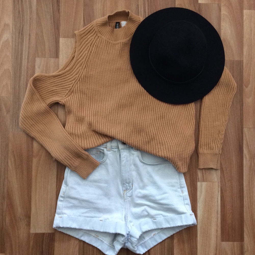 Tan mock Neck sweater